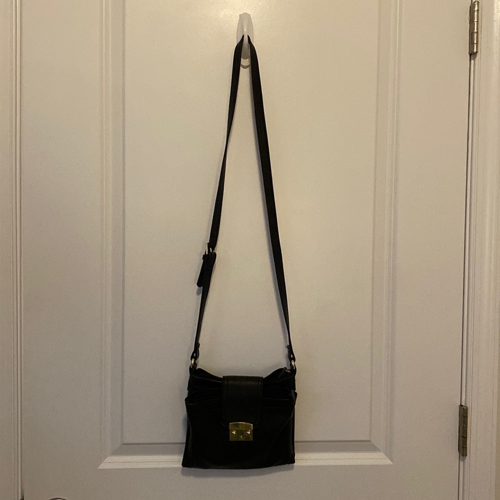 Target Merona Black Crossbody Bag Purse, Wallet Style Opening
